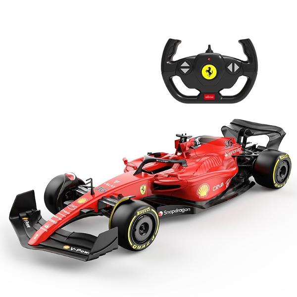 Copilul dumneavoastra se poate juca in voie cu masina cu telecomanda Ferarri F1-75 scara 1 la 12  oferita de brandul international Rastar Nicio cursa nu este imposibil de castigat cu acesta masinuta replica oficiala cu licenta a modelului original construita cu mare atentie la detalii Masinuta are proportiile ideale pentru momente pline de distractie si amuzament avand dimensiunile in centimetri dupa cum urmeaza  471710 Masinuta functioneaza pe frecventa de 24GAlimentarea se face 