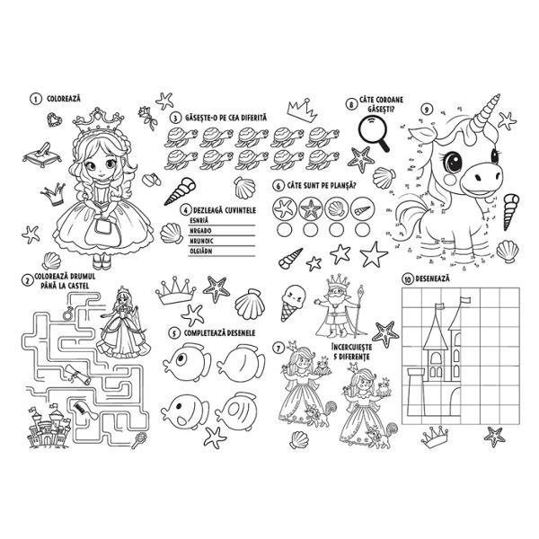 Copiii care &537;i-au dorit mereu s&259;-&537;i decoreze camera cu mânu&539;ele lor au acum o solu&539;ie creativ&259; care le satiisface &537;i pofta de joc dar le dezvolt&259; &537;i abilit&259;&539;ileMega-activit&259;&539;ile con&539;in câte 4 postere uria&537;e cu jocuri &537;i activit&259;&539;i numai bune de rezolvat colorat &537;iexpus pe perete