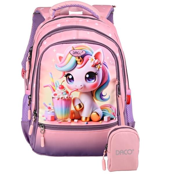 Ghiozdanul de la DACO este alegerea perfect&259; pentru &537;colari combin&acirc;nd un design atr&259;g&259;tor &icirc;n nuan&539;e de roz &537;i mov cu un sistem de organizare eficient Construit din materiale durabile &537;i cu un spa&539;iu generos pentru rechizite acest ghiozdan va deveni rapid un partener de &icirc;ncredere &icirc;n drumul zilnic al elevilorstrong data-start402 