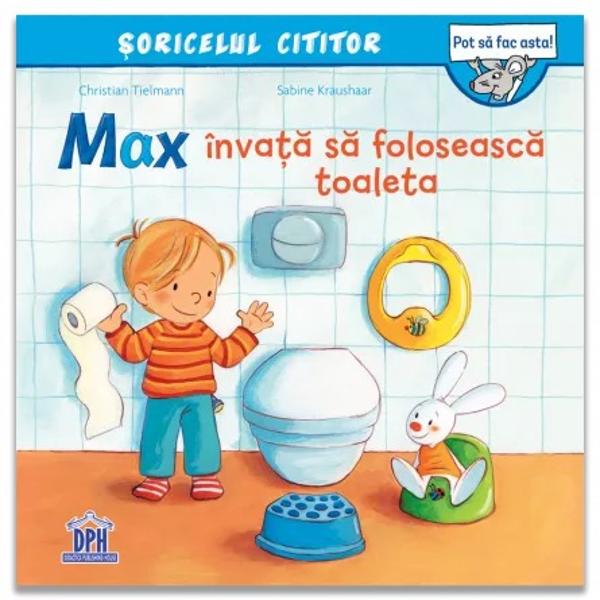 O carte ilustrat&259; care îi sprijin&259; pe cei mici într-una dintre primele provoc&259;ri importante din via&539;a lor renun&539;area la scutec &537;i folosirea toaletei Max este decis s&259; înve&539;e cum s&259; procedeze „ca cei mari” iar prin aceast&259; experien&539;&259; copiii pot în&539;elege c&259; procesul e natural pas cu pas &537;i c&259; mici accidente pot ap&259;rea – &537;i e în 