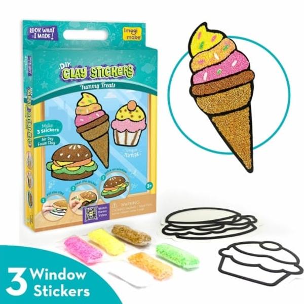 Decoreaza ferestrele cu Setul Creativ Stickere pentru Fereastra – Yummy TreatsAdauga un strop de dulceata si culoare ferestrelor tale cu acest set de autocolante pentru fereastra cu tema deserturi Ideal pentru copiii care iubesc sa creeze si sa se distreze acest set transforma orice moment de joaca intr-o activitate educativa si captivantaCe contine setul-6 pachete de spuma modelatoare Dotz – Disponibile in 6 culori 