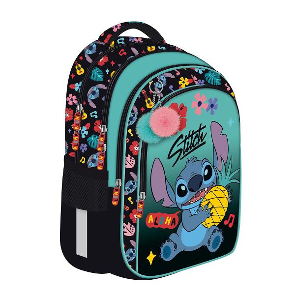 Descopera ghiozdanul scolar Majewski BPL58 din colectia Stitch Black Aloha perfect pentru scoala si activitatile zilnice Acest ghiozdan combina functionalitatea cu un design atractiv fiind alegerea ideala pentru tineriFunctionalitate superioara Dispune de 4 compartimente spatioase pentru a-ti organiza eficient cartile si caieteleSpatiu suplimentar Include 2 buzunare laterale elastice si un organizator interior cu 