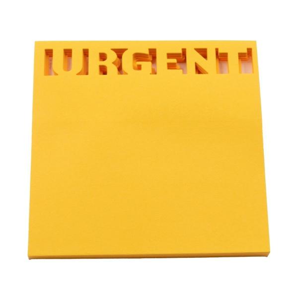 Notes adeziv stantat 75x75 Office Cover H1-URGENT orange neon 50 coliblister PVC