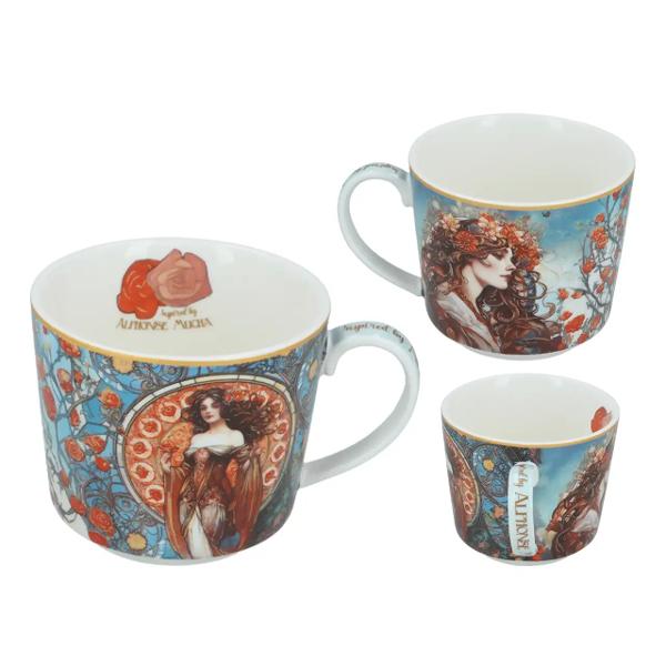 Cea&537;c&259; din por&539;elan – Mucha Inspira&539;ie din picturile artistului 230 mlSavureaz&259; b&259;utura preferat&259; cu un strop de elegan&539;&259; Art Nouveau Aceast&259; cea&537;c&259; din por&539;elan este decorat&259; cu un design inspirat de operele inconfundabile ale lui Alphonse Mucha 
