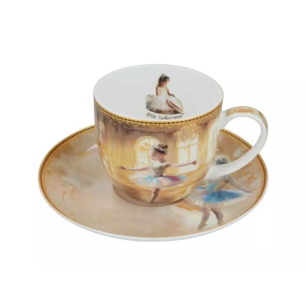 Ceasca din por&539;elan – Micile balerine de Laura Lozano 300 mlDelicat&259; &537;i plin&259; de gra&539;ie aceast&259; ceasca din por&539;elan fin este decorat&259; cu ilustra&539;ia Micile balerine semnat&259; de artista Laura Lozano Cu un design blând 