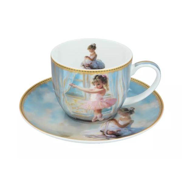 Ceasca din por&539;elan – Micile balerine de Laura Lozano 300 mlDelicat&259; &537;i plin&259; de gra&539;ie aceast&259; ceasca din por&539;elan fin este decorat&259; cu ilustra&539;ia Micile balerine semnat&259; de artista Laura Lozano Cu un design blând 