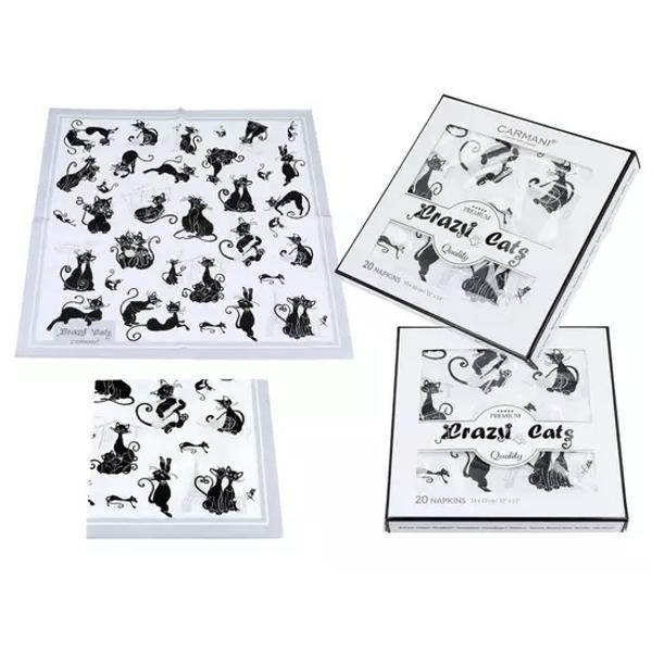&536;erve&539;ele din hârtie – Pisici Negre 20 buc&259;&539;i 3 straturi 33x33 cmAdaug&259; un strop de personalitate mesei tale cu aceste &537;erve&539;ele din hârtie cu imprimeu adorabil de pisici negre Fabricate din hârtie de calitate superioar&259; în 3 straturi ofer&259; rezisten&539;&259; &537;i delicate&539;e în 