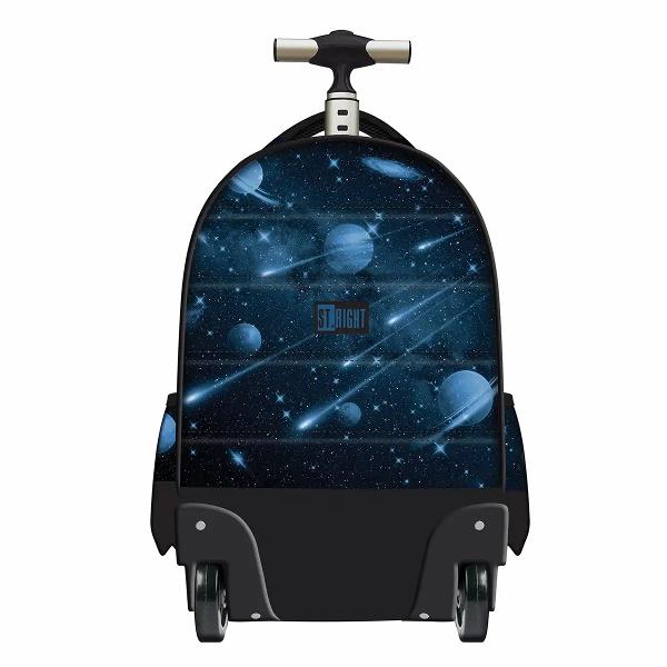 Explorati universul cu trollerul scolar Majewski ST Right TB01 din colectia Planete Proiectat pentru a combina functionalitatea cu stilul acest troller este alegerea ideala pentru elevii care doresc sa transporte cu usurinta toate materialele necesare pentru scoalaFunctionalitate remarcabila Dispune de 4 compartimente spatioase incluzand un compartiment suplimentar pentru laptop si tableta precum si un buzunar interior cu fermoar pentru 