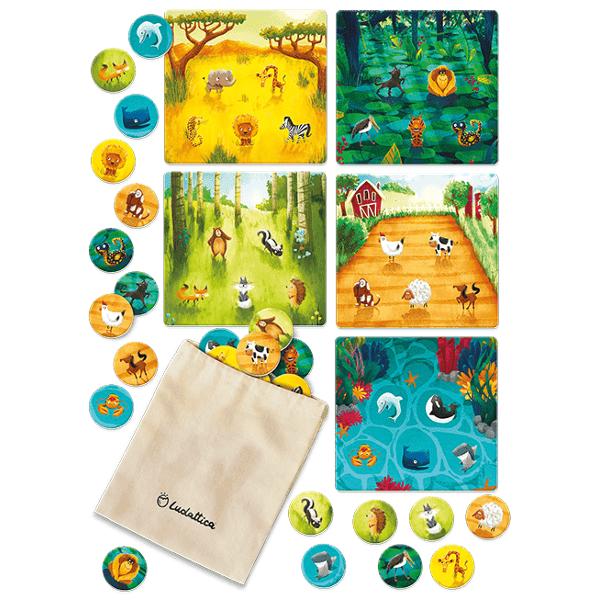 Joc de Familie 2 în 1  Tombola Animalelor Bingo & Memo 3-7 aniAcest set cuprinde dou&259; jocuri clasice &537;i captivante Bingo &537;i Memo adaptate special pentru copiii între 3 &537;i 7 ani &537;i create pentru a oferi distrac&539;ie întregii familii Jocul este perfect pentru a dezvolta aten&539;ia memoria &537;i concentrarea celor mici creând în acela&537;i timp momente de 