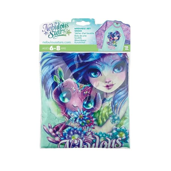 Bluza de protec&539;ie pentru pictur&259; marca Nebulous Stars este conceput&259; special pentru fetele creative cu vârsta cuprins&259; între 6 &537;i 8 ani oferindu-le atât o protec&539;ie excelent&259; împotriva petelor cât &537;i o estetic&259; unic&259; inspirat&259; de universul magic al personajelor fantastice