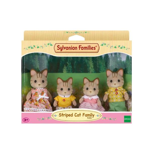 Setul de Figurine Sylvanian Families - Familia Pisicutelor V&259;rgate este format din cele patru personaje tatal Simon Sandy mama Amelia Sandy fiul lor Shane Sandy si fiica lor Sabrina SandySimon este un bun sportiv si exceleaza in special in sporturile marine Deseori isi duce familia la casa lor de vacanta de pe malul m&259;rii Vara preda sporturi marine la clubul 