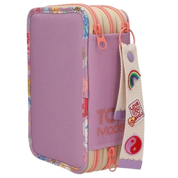 Penar echipat cu 3 compartimente cu breloc TOPModel Girl Power 113283