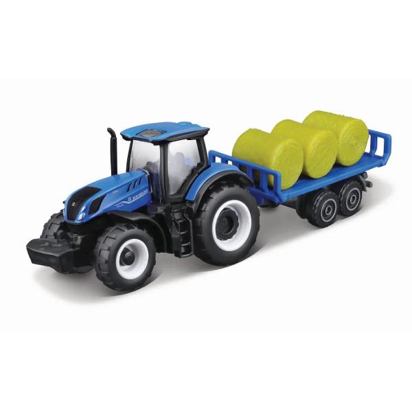 Descopera lumea agricola in miniatura cu setul &quot;Mini Work Machines Tractors w Trailers&quot; Aceste tractoare licentiate de 75cm realizate din metal turnat sub presiune si piese din plastic vin echipate cu remorci fiind gata sa abordeze orice sarcina de la ferma Cu designuri realiste posibilitatea de a atasa implemente si remorci functionale aceste seturi sunt perfecte pentru joaca si colectionareAtentie Pretul afisat este per bucata Nu se poate alege 