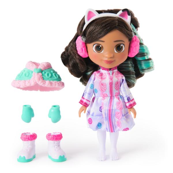 Intra in lumea magica a filmului Gabby&39s Dollhouse cu papusa cu accesorii Imbracata intr-o rochita roz stralucitoare si accesorizata cu o bentita adorabila cu urechi de pisicuta Gabby este gata pentru cele mai frumoase aventuri de gradina Papusa include si accesorii tematice precum o pereche de pantofi si un bol decorativ oferind copiilor ocazia sa creeze scenarii pline de farmec si distractie Perfecta pentru micii fani ai serialului si filmului Gabby&rsquos Dollhouse aceasta 