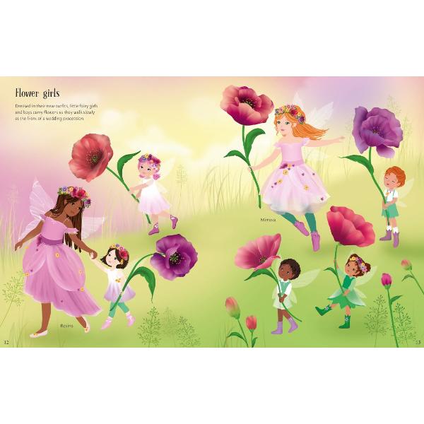 Discover the magical world of Sticker Dolly DressingUse the stickers in this magical book to dress the dolls for different fairy weddings Help bridesmaids pageboys and flower girls dress a fairy bride for her special day join a bridal procession where a fairy rides to her wedding on a unicorn join fairies dancing at a winter wedding and enjoy lots of other celebrations- The number 1 bestselling sticker series with characters to dress and 