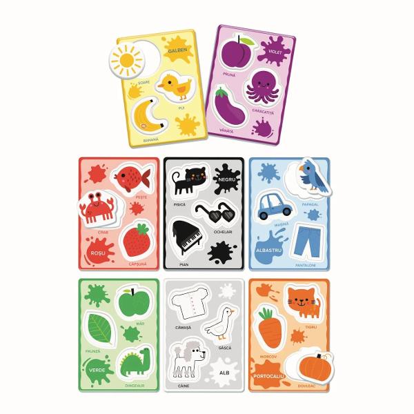 Jocul se bazeaza pe 3 obiective inspirate de metoda Montessori Recunoasterea culorilor primare si secundare Imbogatirea vocabularului Explorarea tactila Domenii de dezvoltare stimulate de aceasta jucarie Competente lingvistice Extinderea vocabularului Competente cognitive Intelegerea lumii prin observare si categorizare Atentie concentrare si memorie Competente motrice Organizare spatiala Dezvoltarea motricitatii fine Competente socio-emotionale Dezvoltarea autonomiei Pachetul 