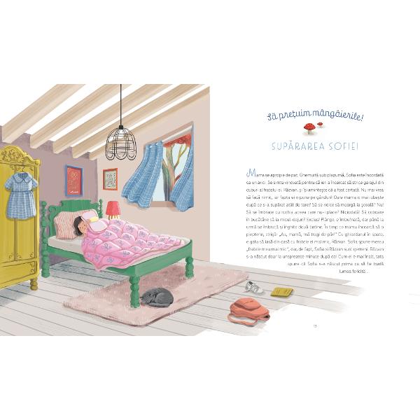 Pove&537;ti magice despre iubire este o carte delicat&259; &537;i plin&259; de &icirc;n&539;elepciune care &icirc;i invit&259; pe copii s&259; descopere cele cinci limbaje ale iubirii prin aventurile Sofiei &537;i ale lui R&259;zvan &Icirc;n fiecare poveste animalele prietenoase &537;i spiridu&537;ii binevoitori &icirc;i &icirc;nso&539;esc pe cei doi copii &icirc;ntr-o c&259;l&259;torie fermecat&259; plin&259; de lec&539;ii despre &icirc;n&539;elegere r&259;bdare 