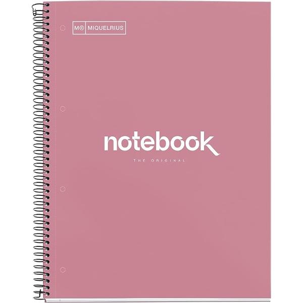 Caiet A4 matematica 80 file hartie 90 g cu spira Emotions Dusty pink Miquelrius MR46935