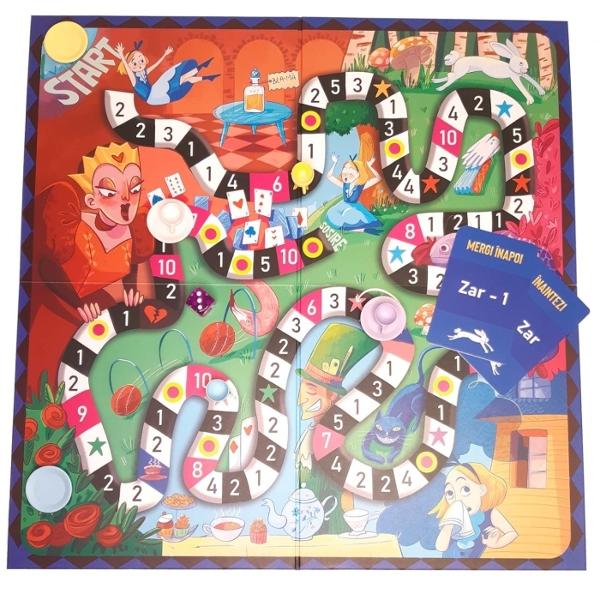 O nu Alice a c&259;zut &537;i a ajuns în &538;ara Minunilor Trebuie s&259; rezolvi adun&259;ri &537;i sc&259;deri simple ca s&259; navighezi prin labirintul matematic Doar a&537;a o po&539;i ajuta pe Alice s&259; evadeze Dar ai grij&259; locuitorii acestui t&259;râm magic nu v&259; vor l&259;sa s&259; sc&259;pa&539;i u&537;orAcest joc educativ va familiariza copilul cu lumea matematicii care e uneori la fel de misterioas&259; ca &538;ara 