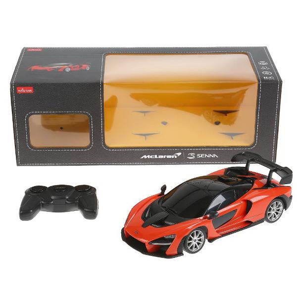 Copilul dumneavoastra se poate juca in voie cu masina cu telecomanda McLaren Senna scara 1 la 18 oferita de brandul international Rastar Nicio cursa nu este imposibil de castigat cu acesta masinuta replica oficiala cu licenta a modelului original construita cu mare atentie la detalii Masinuta are proportiile ideale pentru momente pline de distractie si amuzament avand dimensiunile in centimetri dupa cum urmeaza  26311971Masinuta functioneaza pe frecventa de 24GAlimentarea se face 