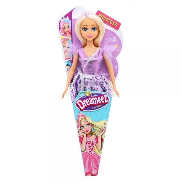 Descopera magia si eleganta cu papusa printesa de la Dreameez Cu parul sau blond si stralucitor aceasta papusa captivanta este gata sa aduca farmec in orice joc Imbracata intr-o rochie mov eleganta este pregatita sa iti inspire imaginatia cu stilul ei unic si rafinatFiecare detaliu de la expresia fetei pana la accesoriile si tinuta ei completa face din aceasta papusa o prietena de neuitat pentru fetitele pasionati de moda si fantezie