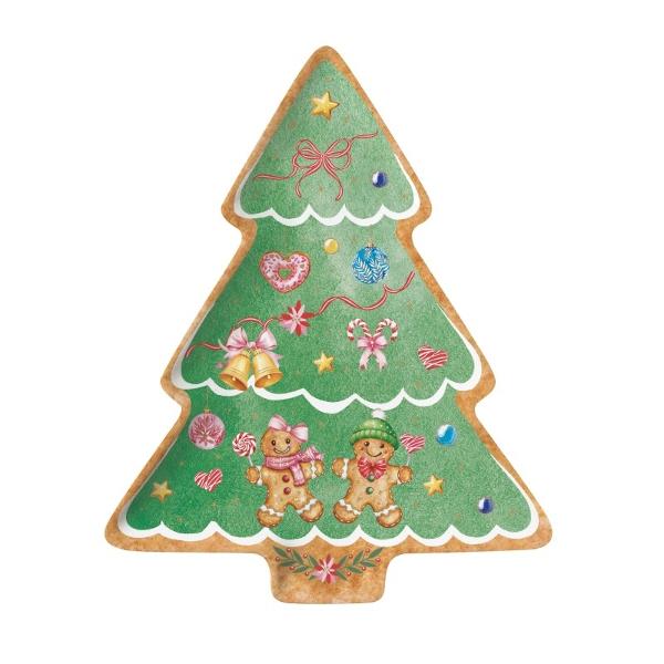 Îmbog&259;&539;e&537;te mesele festive cu acest platou din por&539;elan fin parte din colec&539;ia Sweet Christmas de la Easy Life Cu o form&259; juc&259;u&537;&259; de brad &537;i decorat cu strong data-start390 