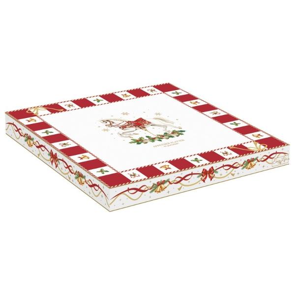 Adaug&259; un strop de magie Cr&259;ciunului pe masa ta cu acest platou pentru aperitiv din por&539;elan fin parte din colec&539;ia Christmas Tale de la Easy Life Realizat din por&539;elan alb de înalt&259; calitate platoul este decorat 