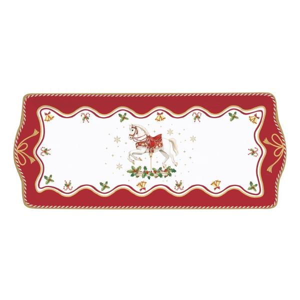 Adaug&259; elegan&539;&259; &537;i spirit festiv meselor de s&259;rb&259;toare cu acest platou rafinat din por&539;elan fin parte din colec&539;ia Christmas Tale de la Easy Life Cu un design în nuan&539;e de alb &537;i 