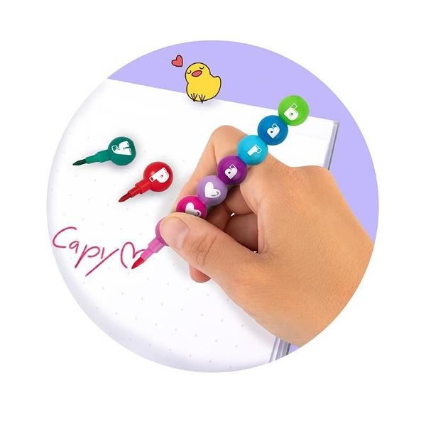 Cu aceasta carioca colorata în 11 culori str&259;lucitoare ve&539;i avea întotdeauna culorile preferate la îndemân&259; datorit&259; func&539;iei de tragere &537;i împingereLungime total&259; aprox 172 cm Ø aprox 15 cm