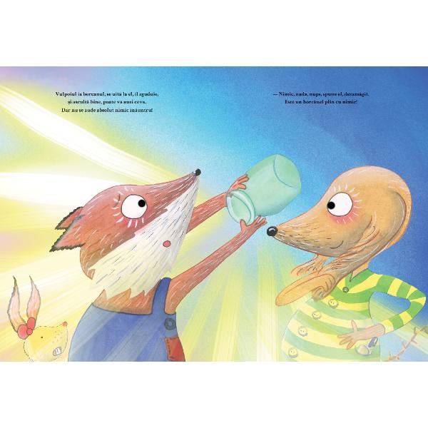 „Un borcan plin de iubire” este o poveste ilustrat&259; emo&539;ionant&259; despre puterea cuvintelor frumoase &537;i magia prieteniei Un câine descoper&259; un borcan gol &537;i îl nume&537;te borcanul cu iubire La început Vulpoiul nu în&539;elege rostul lui dar curând animalele p&259;durii încep s&259; lase în&259;untru bile&539;ele cu gânduri &537;i cuvinte pline de bun&259;tate Când borcanul dispare 