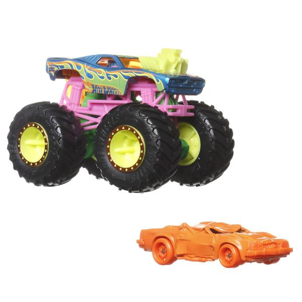 Asortimentul cu lansator de inamici de oras Hot Wheelsdispune de doi inamici preferati de copii tiranozaurul si rechinul sub forma de lansatoare grozave de masini vandute separat Atat lansatorul dinozaur Hot Wheels cat si lansatorul rechin Hot Wheels dispun de provocari grozave in care copiii trebuie sa lanseze masinile cu forta potrivita sau risca sa ramana blocati in falcile inamicului Copiii se pot juca si separat cu aceste jucarii compacte pentru super distractie la scara mai mica 