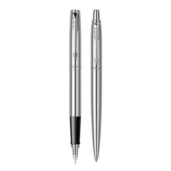 Set cu Pix si Stilou Parker Jotter metal SS-CT