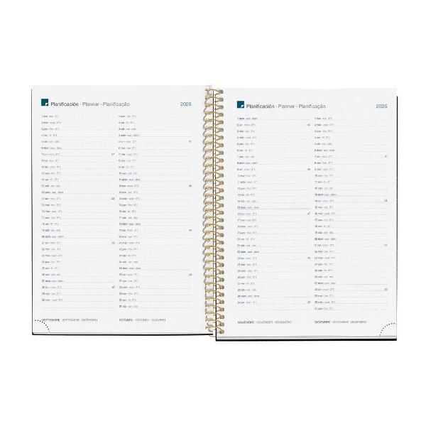 Agenda cu spira Miquelrius Plus 155x213 mm datata saptamanal Leopard Natura Natura MR34536