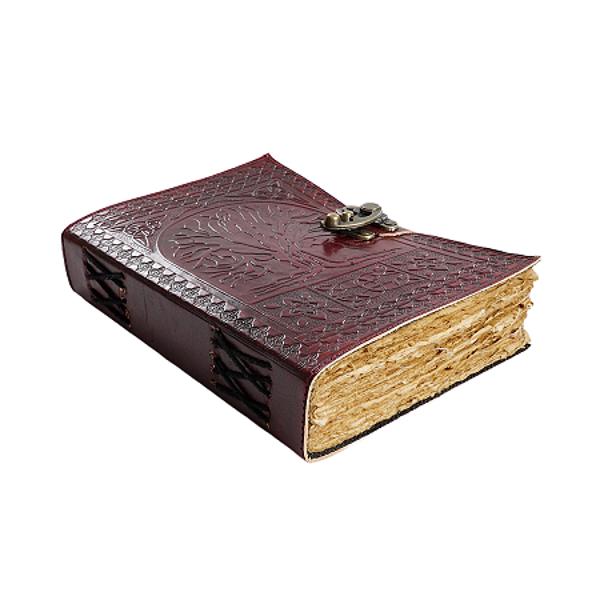 Jurnal Vintage dimensiune&nbsp;20 x 15&nbsp;cm coperti din piele naturala cusute manual hartie lucrata manual din bumbac inchizatoare metalica tip ancora