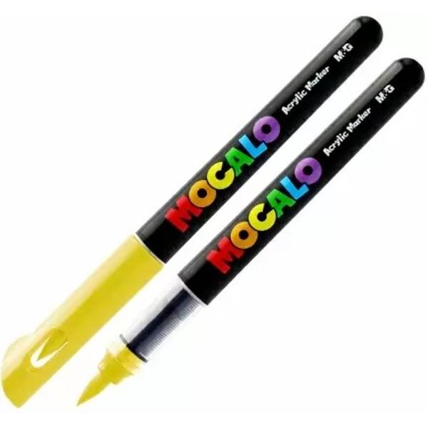 Setul MOCALO M&G aduce libertate creativ&259; pe o varietate de suprafe&539;eMarkerele cu v&acirc;rf tip pensul&259; ofer&259; control excelent al grosimii linieivopsea acrilic&259; foarte pigmentat&259; &537;i un mecanism cu supape careprevine scurgerile &537;i asigur&259; dozarea optim&259; a cerneliiFormat compact &ndash; u&537;or de depozitat &537;i transportatV&acirc;rf tip pensul&259; pentru linii fine sau late &icirc;n 