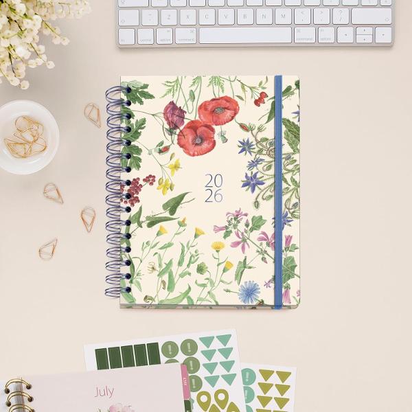 Agenda cu spira Miquelrius Plus 160x218 mm datata saptamanal Garden Entredos MR26