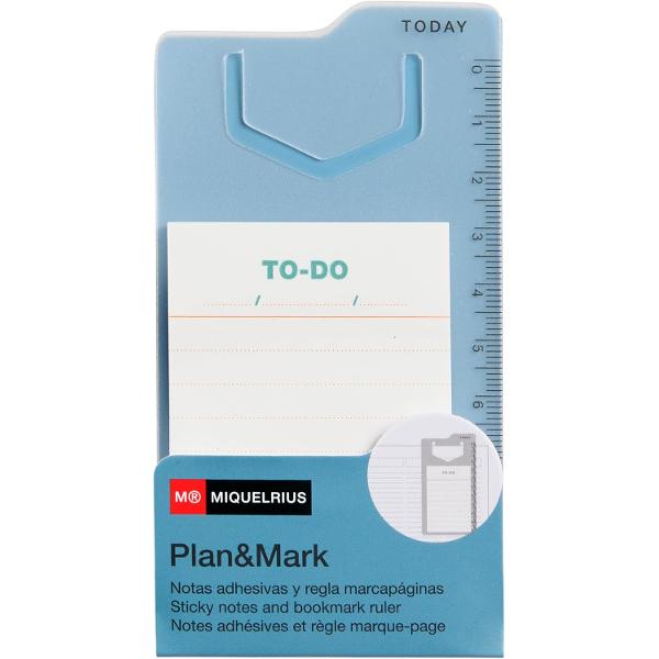 Set cu mini notite adezive si semn de carte Miquelrius Plan Mark MR13387
