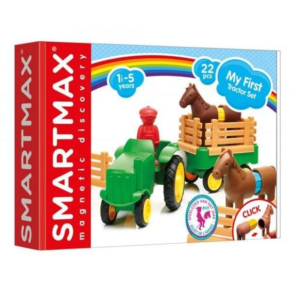 SMARTMAX MY FIRST TRACTOR este o juc&259;rie magnetic&259; de construc&539;ie sigur&259; &537;i viu colorat&259; conceput&259; pentru a stimula &537;i dezvolta abilit&259;&539;ile esen&539;iale ale copiilor Acest set inovator ajut&259; la îmbun&259;t&259;&539;irea coordon&259;rii mân&259;-ochi gândirii logice recunoa&537;terii culorilor &537;i formelor 2D &537;i 3D precum &537;i la promovarea socializ&259;rii prin jocul în 