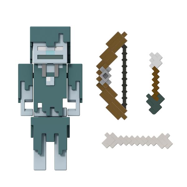 Creeaza exploreaza si supravietuieste cu figurile Minecraft Aceste figurine de actiune au fost create in mod autentic folosind designul pixelat al jocului video asa ca sunt grozave pentru joc si afisare Articulatiile mobile permit personajelor emblematice sa atinga ipostaze de actiune Fiecare figurina vine cu o piesa Build A Portal Jucatorii le pot colecta pe toate pentru a construi un portal complet Minecraft End care este de doua ori mai inalt decat figura Este un cadou grozav pentru 