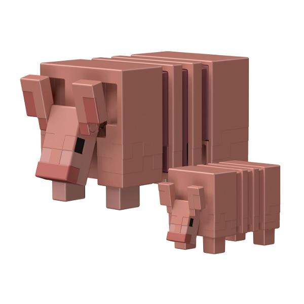 Creeaza exploreaza si supravietuieste cu figurile Minecraft Aceste figurine de actiune au fost create in mod autentic folosind designul pixelat al jocului video asa ca sunt grozave pentru joc si afisare Articulatiile mobile permit personajelor emblematice sa atinga ipostaze de actiune Fiecare figurina vine cu o piesa Build A Portal Jucatorii le pot colecta pe toate pentru a construi un portal complet Minecraft End care este de doua ori mai inalt decat figura Este un cadou grozav pentru 