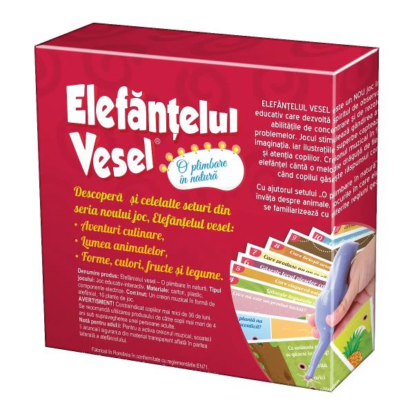 Ofer&259;-i copilului t&259;u bucuria descoperirii naturii cu Elef&259;n&539;elul Vesel &ndash; O plimbare &icirc;n natur&259; Descoper&259; un set adorabil &537;i distractiv ideal pentru &icirc;nv&259;&539;are prin joac&259;Setul include un creion muzical &537;i 16 plan&537;e ilustrate&nbsp;Cu un design deosebit &icirc;n forma de elefant creionul muzical prinde via&539;&259; &537;i emite sunete pl&259;cute atunci c&acirc;nd 