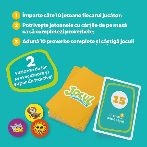 Te-ai întrebat vreodat&259; de unde au n&259;scocit str&259;bunii no&537;tri atâtea proverbe &537;i zic&259;tori &536;i mai ales crezi c&259; le &537;tii pe toateDescoper&259; un joc provocator &537;i super amuzant ce te poart&259; într-o c&259;l&259;torie nostalgic&259; prin satele pline de via&539;&259; acolo unde s-au n&259;scut proverbele române&537;ti O ocazie numai bun&259; s&259; le poveste&537;ti copiilor 