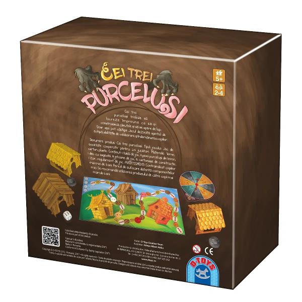 Ajut&259;-i pe Cei trei purcelu&537;i s&259; se apere de lup &537;i s&259; &icirc;&537;i construiasc&259; cele mai trainice c&259;su&539;eJocul de societate Cei trei purcelu&537;i &icirc;i poart&259; pe micii n&259;zdr&259;vani &icirc;n lumea pove&537;tilor nemuritoare &537;i a distrac&539;iei f&259;r&259; limite Copiii intr&259; repede &icirc;n jocul de rol &537;i &icirc;i &icirc;nso&539;esc pe simpaticii purcelu&537;i &icirc;n aventuri fabuloase pe tabla 