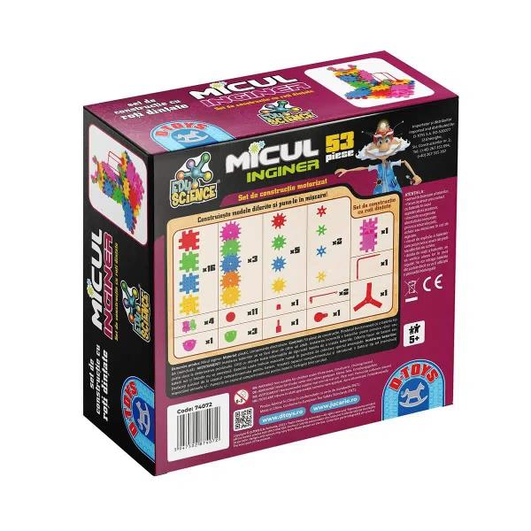 Micul t&259;u n&259;zdr&259;van face &537;i desface toat&259; ziua Setul Micul inginer i se potrive&537;te de minuneMicu&539;ul t&259;u cre&537;te pe zi ce trece iar pasiunile &537;i le dezvolt&259; la fel de rapid Dac&259; deja a ajuns la v&acirc;rsta la care construitul &icirc;i ocup&259; tot timpul setul Micul inginer este jocul potrivit acestei etapeSetul con&539;ine 53 de piese &537;i roti&539;e care se &icirc;mbin&259; perfect &537;i cu care 