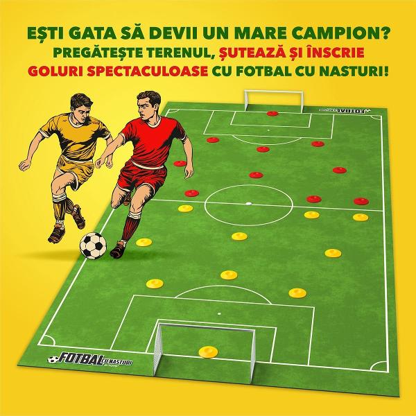 E&537;ti gata s&259; devii un mare campion Preg&259;te&537;te terenul &537;uteaz&259; &537;i &icirc;nscrie goluri spectaculoase cu Fotbal cu nasturiFotbal cu nasturi&nbsp;este un joc clasic &537;i ingenios care aduce &icirc;n intimitatea casei tale atmosfera meciurilor de alt&259;dat&259; &icirc;ntr-un format accesibil &537;i prietenosInspirat de farmecul jocurilor de odinioar&259;&nbsp;Fotbal cu 