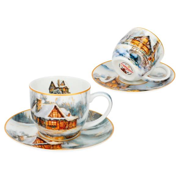 Savureaz&259; o ceasca de ceai sau ciocolat&259; cald&259; &icirc;n serile reci de iarn&259; cu acest elegant set de dou&259; ce&537;ti din por&539;elan cu farfurioare asortate decorat cu motive festive care evoc&259; magia s&259;rb&259;torilor Designul inspirat de iarn&259; &537;i Cr&259;ciun transform&259; rutina zilnic&259; &icirc;ntr-un moment de s&259;rb&259;toare &537;i c&259;ldur&259; sufleteasc&259;ul data-start588 