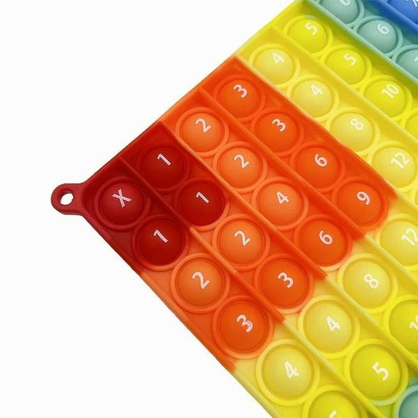 Jucarie Educativa pentru copii 6 &ndash; 10 ani Tablita Senzoriala Pop It cu Numere de la 1 la 81 pentru a invata tabla inmultirii si cu numere de la 1 la 9 pe verso pentru a invata tabla adunarii Transforma Invatarea Matematicii intr-o Activitate Distractiva Descopera o modalitate inovatoare si captivanta de a invata numerele si operatiile de baza cu aceasta tablita senzoriala Pop It Conceputa special pentru copiii care doresc sa isi imbunatateasca abilitatile matematice aceasta 