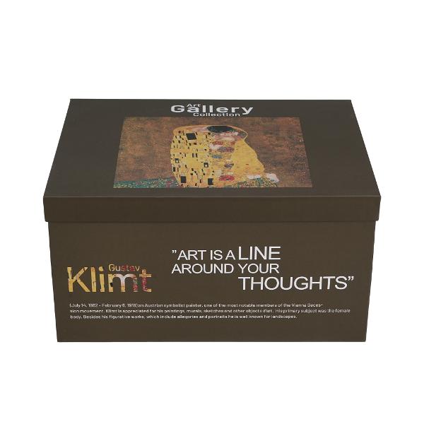 Acest set elegant &197;&159;i rafinat transform&196;&131; ritualul ceaiului într&226;&128;&145;o experien&197;&163;&196;&131; plin&196;&131; de stil &200;&153;i art&196;&131; Setul include un ceainic cu infuzor din inox ideal pentru prepararea ceaiului precum &197;&159;i dou&196;&131; c&196;&131;ni cu farfurioare toate decorate cu motive inspirate din celebrul tablou „The Kiss”p data-start518 