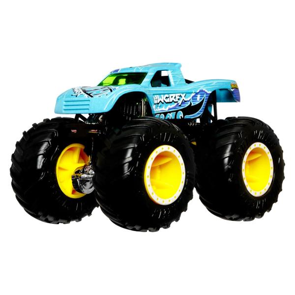 Camioanele Hot Wheels Monster Trucks 164 Color Shifters Trucks ofera zdrobire si prabusire cu bonusul a doua decoruri pe un singur camion Pur si simplu scufundati camionul Color Shifters in apa rece ca gheata pentru a-si schimba in mod magic aspectul initial apoi schimbati-l inapoi scufundandu-l in apa calda Repetati procesul de mai multe ori pentru a alterna modelele Avand la dispozitie atat de multe Camioane Monster Color Shifters minunate copiii vor dori sa le adune pe toate Fiecare se 