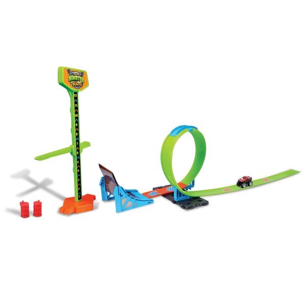 Pregateste-te pentru un spectacol nemaivazut cu setul Cyber Racers Micro Monster Truck Show Acest set aduce emotia si actiunea spectacolelor de monster trucks direct la tine acasa cu acrobatii spectaculoase si competitii de lansare la inaltime Setul include un monster truck micro cu motor pullback care se propulseaza singur dupa ce este tras inapoi oferind o experienta de joc dinamica si plina de actiune Setul contine o pista de plastic cu o bucla spectaculoasa si o rampa de lansare 